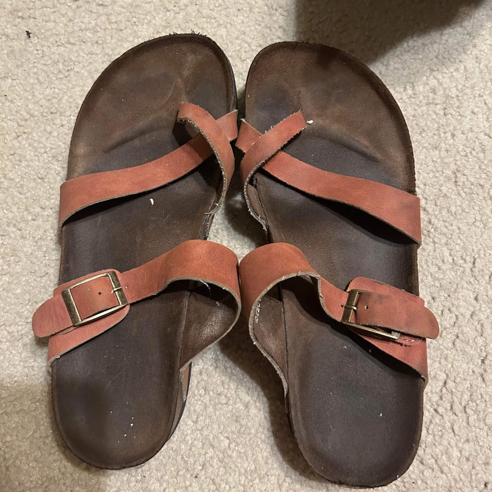 well worn women’s Birkenstocks